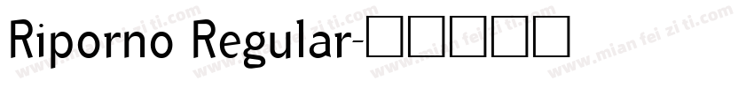 Riporno Regular字体转换